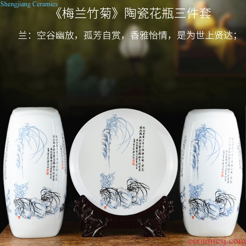 Jingdezhen ceramics Small vase of the sitting room porch wine rich ancient frame furnishing articles crafts flower decorations