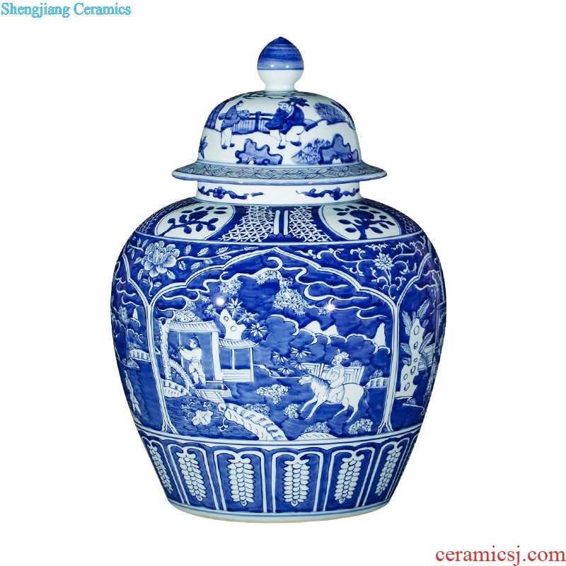 Jingdezhen ceramic hand-painted pastel vases, flower arranging furnishing articles Tong qu process household act the role ofing is tasted Chinese style the sitting room porch