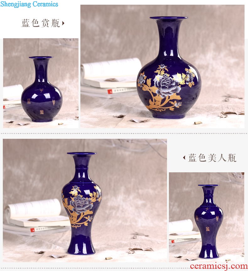 Jingdezhen ceramics designer galloping brush pot furnishing articles retro creative home sitting room adornment desktop decoration