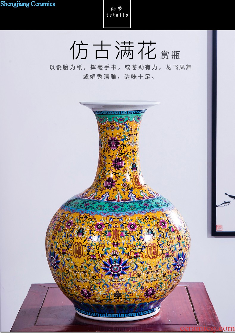 Archaize of jingdezhen ceramics kiln vases, flower arrangement of Chinese style white home sitting room ark adornment furnishing articles d7