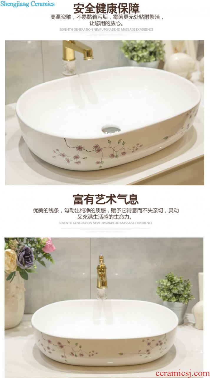 Koh larn, qi stage basin sink ceramic sanitary ware art basin washing a face of the basin that wash a face oval shamrock glittering