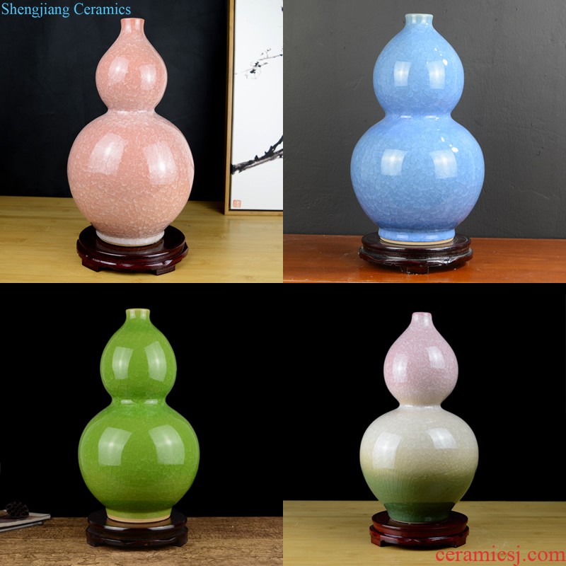 Jingdezhen ceramics longquan celadon vase furnishing articles home creative fashion handicrafts gourd sitting room adornment