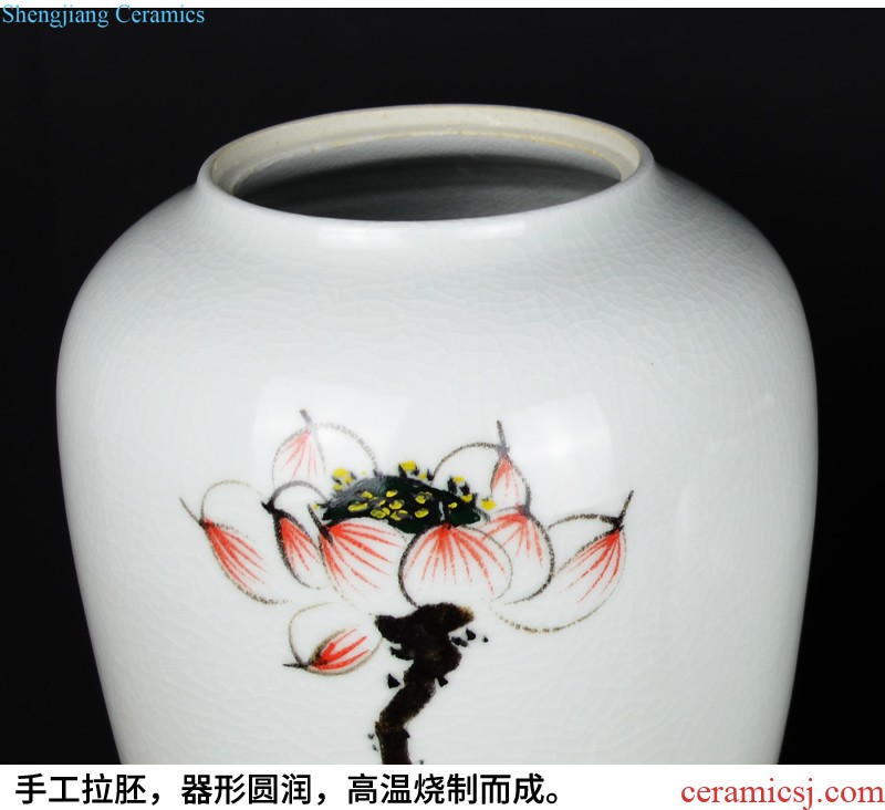 Hand-sketching jingdezhen blue and white porcelain vase furnishing articles of Chinese style living room flower arranging Chinese style porch decoration home decoration