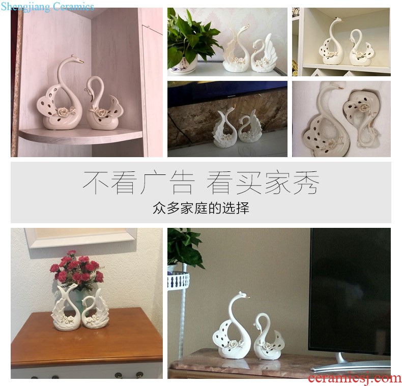 Boreal Europe style origami ceramic vase furnishing articles dried flower vase creative living room home decoration flower arranging flowers