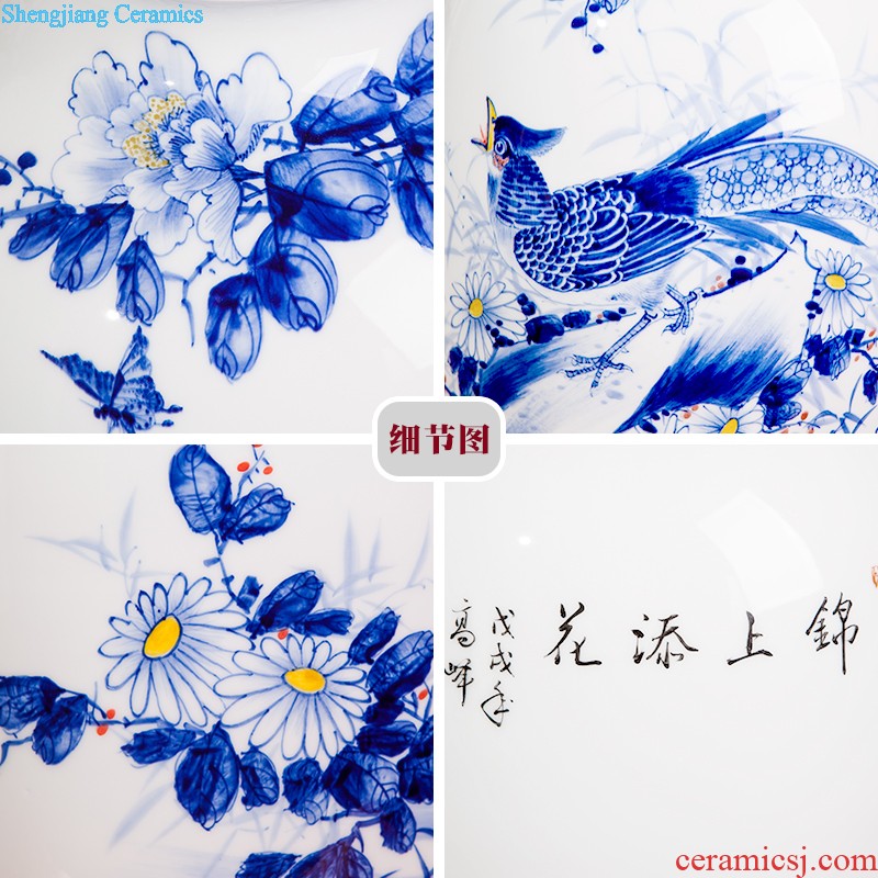 Jingdezhen ceramics hand-painted the ancient philosophers figure sitting room of large vase decoration as furnishing articles Z058 wedding gift