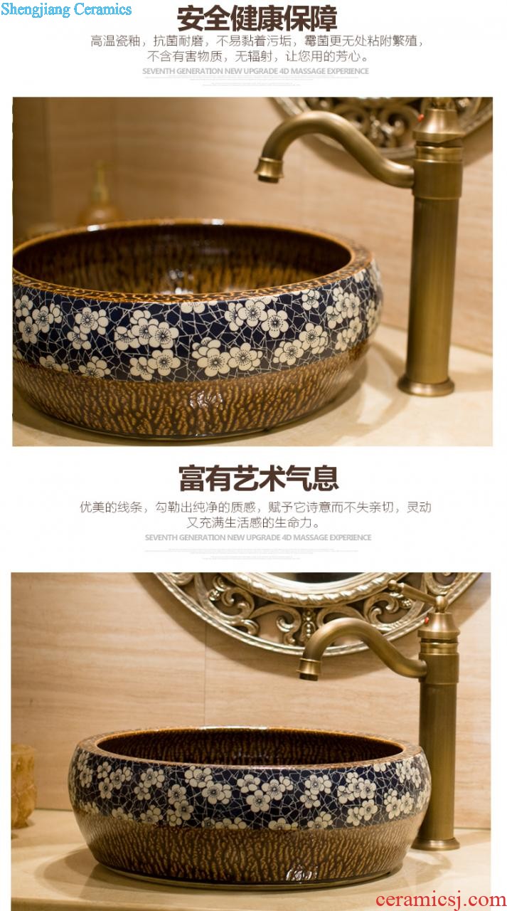 Post, neat package mail stage basin sink ceramic sanitary ware art of the basin that wash a face wash my face Straight barrel of gold flower