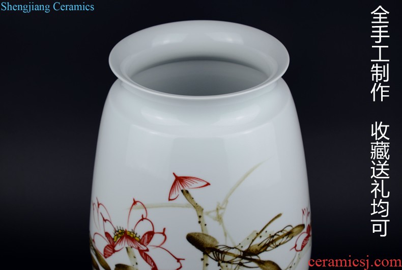 General European ceramic pot large American landing luxury HuaChu jar sample room hotel soft adornment is placed