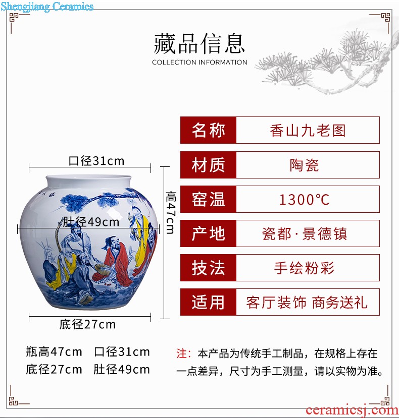 Jingdezhen ceramics decoration plate of Chinese style household act the role ofing is tasted the sitting room porch TV ark wine desktop furnishing articles