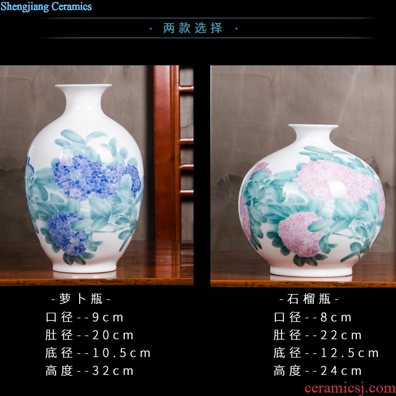 Blue and white porcelain of jingdezhen ceramics manual sculpture dragon vase of large sitting room adornment is placed hotel opening gifts