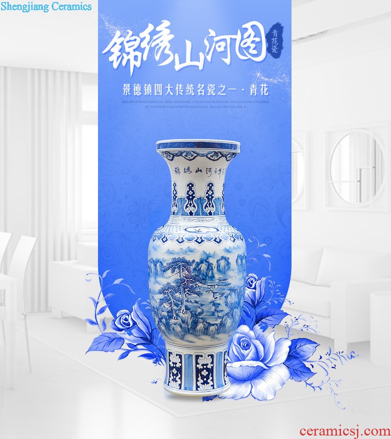 Cb105 jingdezhen ceramics glaze of large crystal vase in modern Chinese style home sitting room adornment is placed