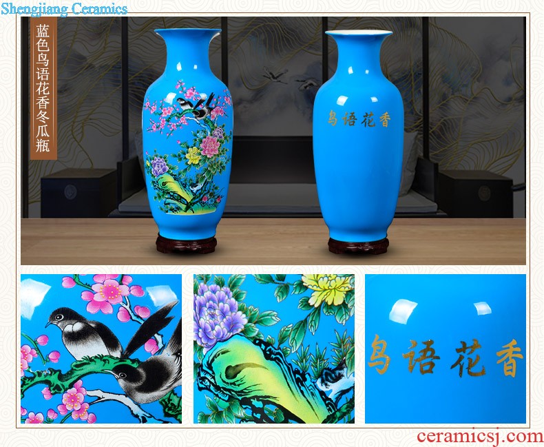 Jingdezhen ceramics hand-painted scenery of blue and white porcelain vase archaize sitting room ark adornment of Chinese style household furnishing articles