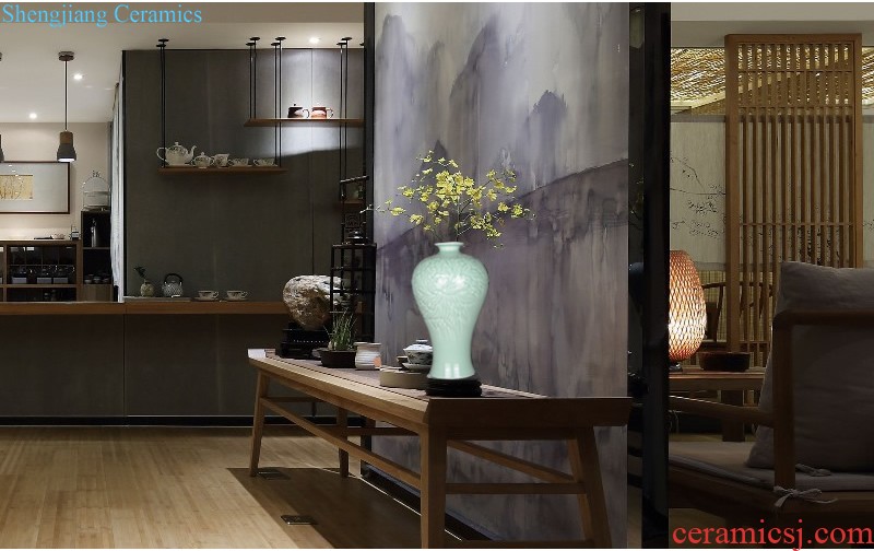 Chinese style restoring ancient ways of jingdezhen ceramics color crack glaze vase sitting room dry flower arranging flowers home furnishing articles