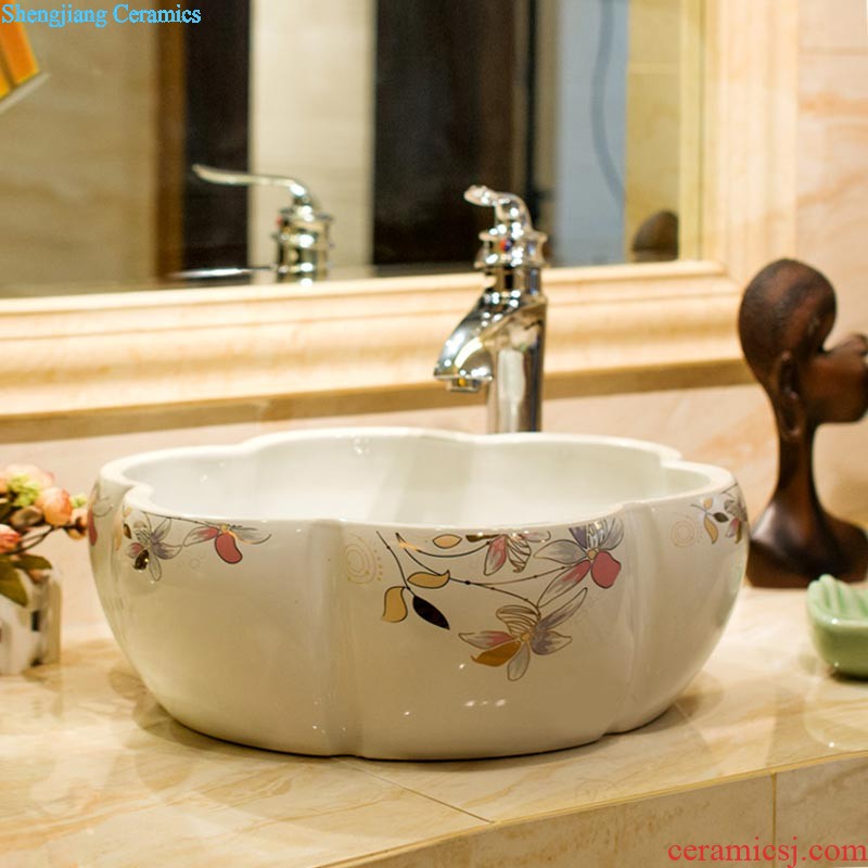 Koh larn tile neat package mail archaize of jingdezhen ceramic art basin of the basin that wash a face lavatory basin A060 on stage