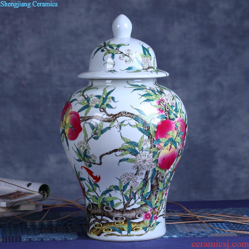 Jingdezhen ceramics hand-painted vases, flower arranging CV 18 riches and honour furnishing articles new Chinese style household adornment ornament sitting room