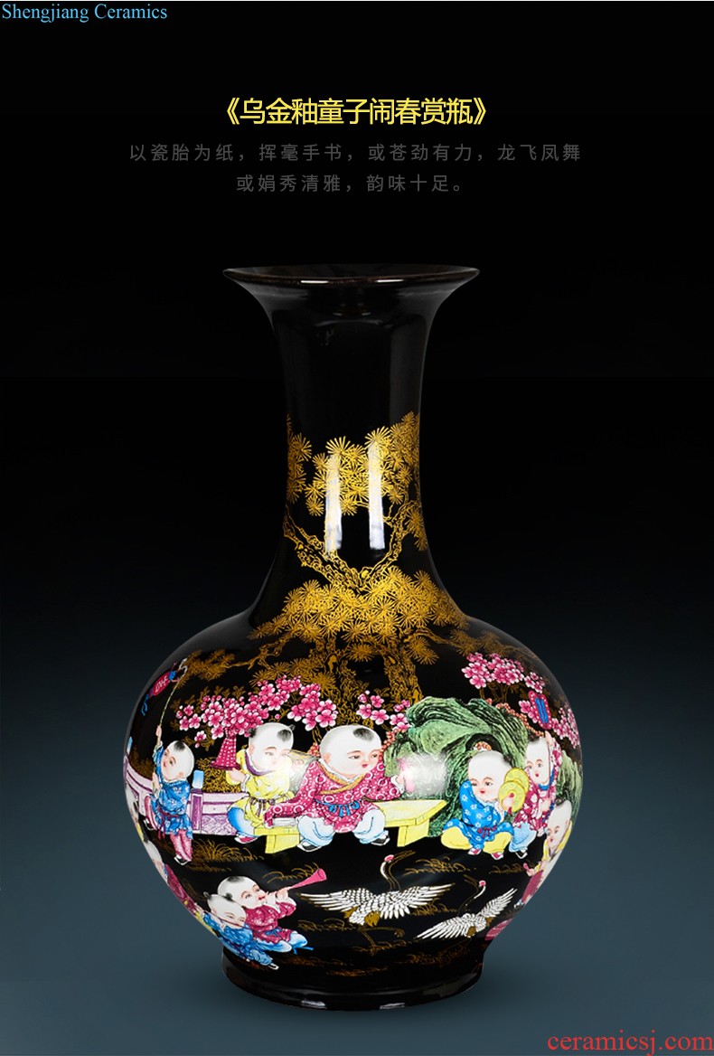 Jingdezhen ceramics hand-painted vases, flower arranging new Chinese style household sitting room porch decoration crafts are the plum blossom