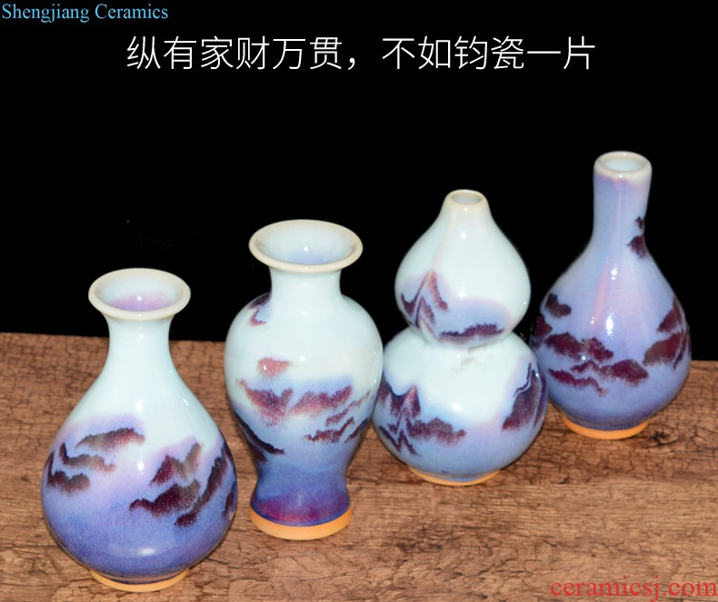 Jingdezhen ceramics Straight tall vases, contracted Sitting room ground dried flowers flower arrangement home decoration furnishing articles