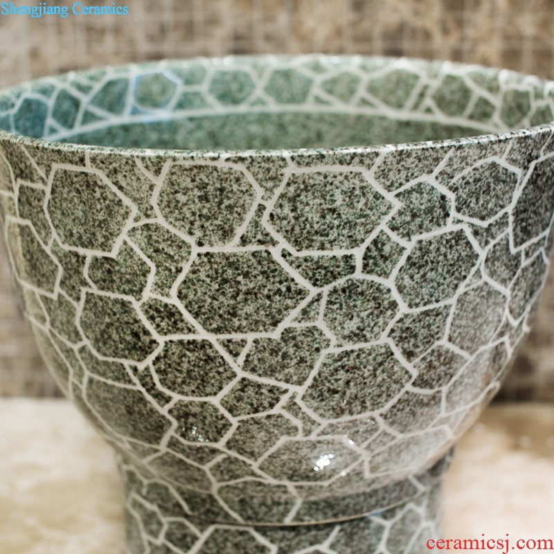 Koh larn, neat package mail Jingdezhen ceramic mop pool art basin Fangyuan paint peony T031 mop pool