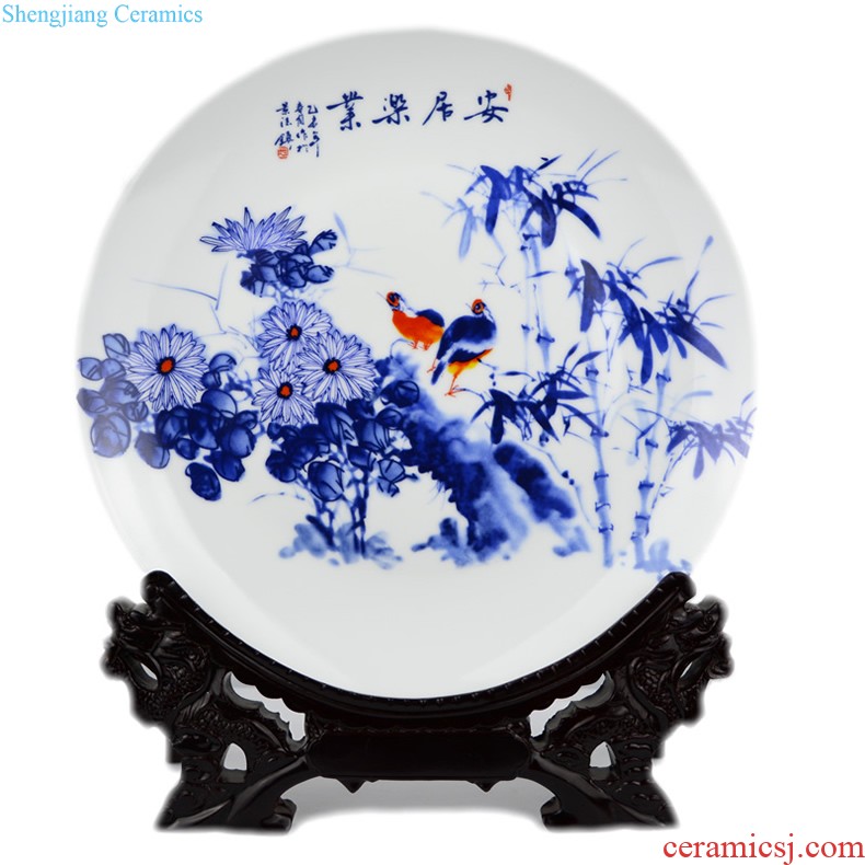 Jingdezhen ceramics Antique Chinese blue and white porcelain vase sitting room home flower arranging rich ancient frame handicraft furnishing articles