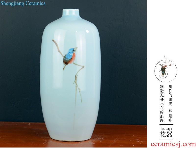 Jingdezhen ceramic vase restoring ancient ways furnishing articles of Chinese style living room dry flower arranging flowers home TV ark porcelain ornaments