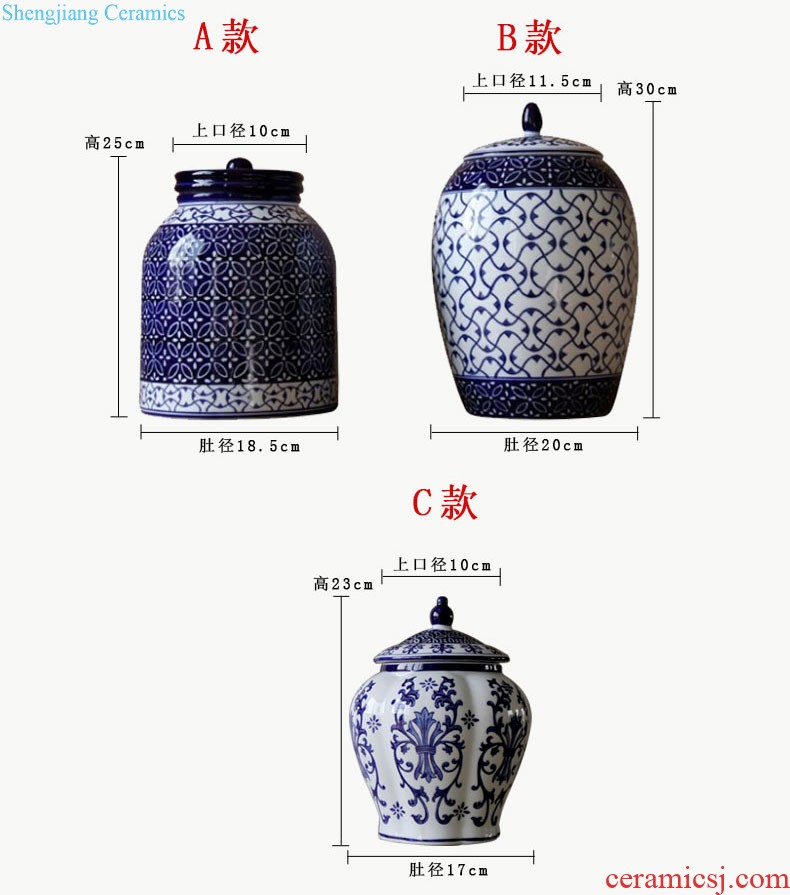 Rain tong home | jingdezhen ceramics powder enamel light drum decorative furnishing articles european-style home sitting room decoration porcelain