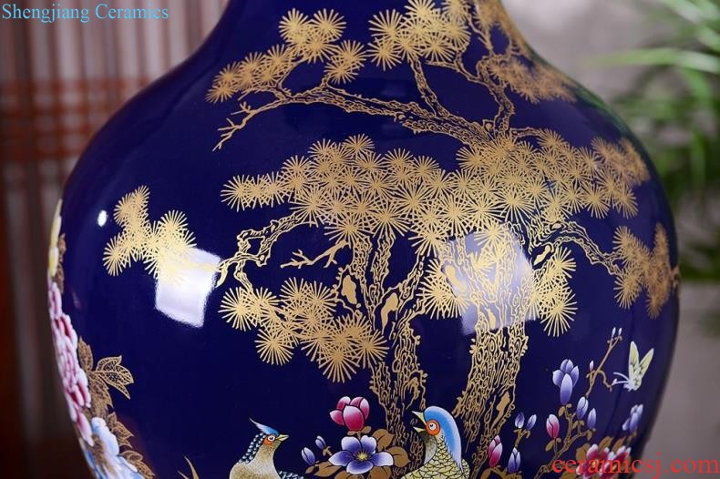 Jingdezhen ceramic vase furnishing articles antique porcelain flower Chinese style restoring ancient ways is contemporary and contracted sitting room ark adornment