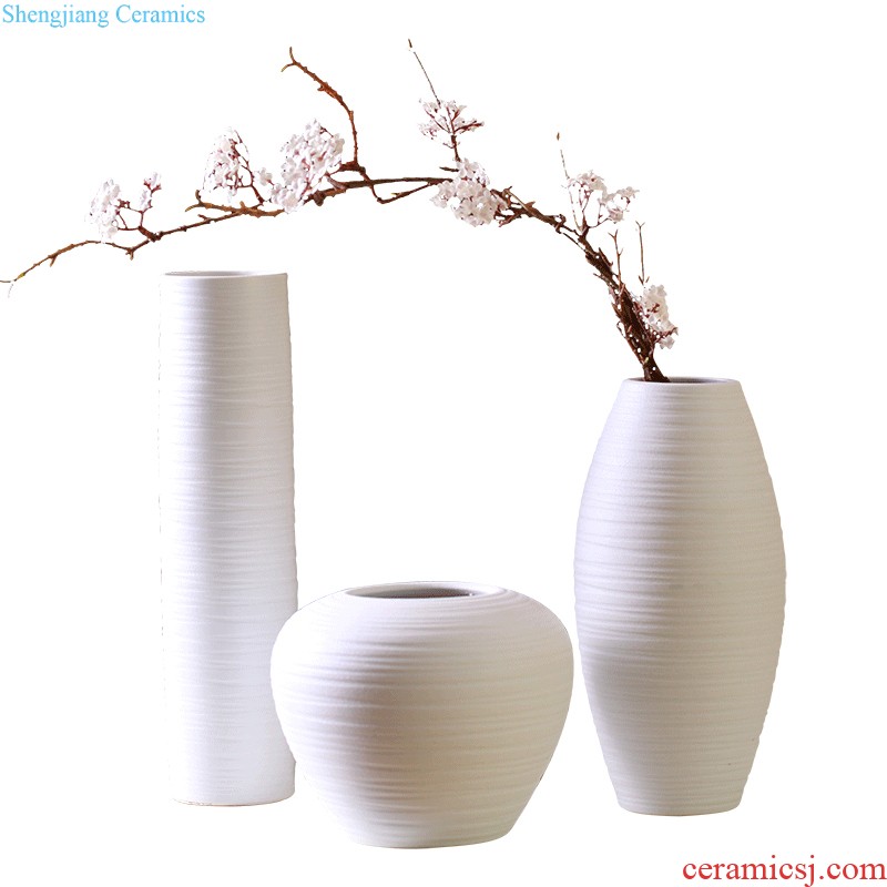 Ins Nordic face flower implement ceramic vases, flower arrangement sitting room studio art store home furnishing articles