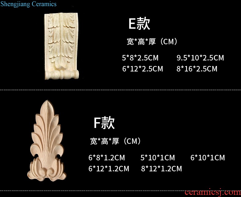 Angle of european-style solid wood flower small accessories line furniture of Chinese style wood carve patterns or designs on woodwork applique dongyang woodcarving flowers