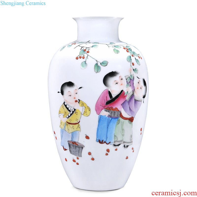 Jingdezhen ceramic furnishing articles hand-painted vases, flower arranging new Chinese TV ark of contemporary sitting room adornment handicraft furnishing articles