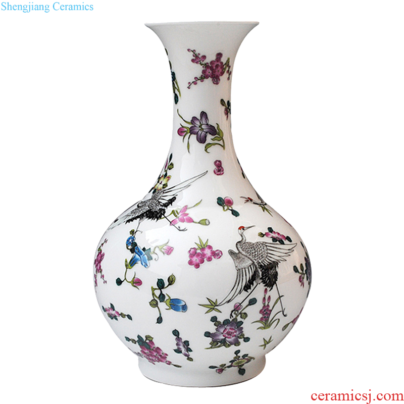 Jingdezhen porcelain of large vases, ceramic furnishing articles hand-painted new Chinese flower arranging large sitting room adornment ornament