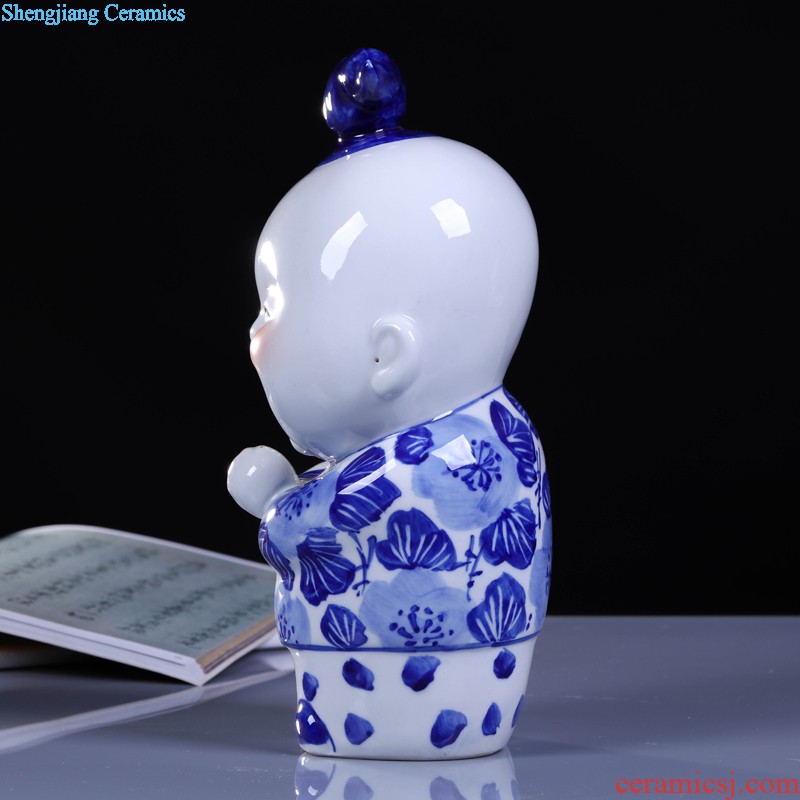 Jingdezhen ceramics furnishing articles Qiu Songxia hand-painted, vases, sitting room of Chinese style household table decorations decoration