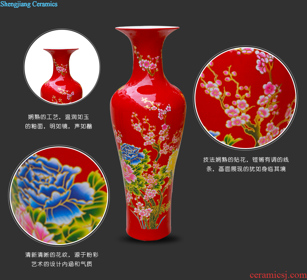 Sf53 jingdezhen ceramics Guest-greeting pine high landing craft vase wax gourd bottle sitting room dining-room ornaments