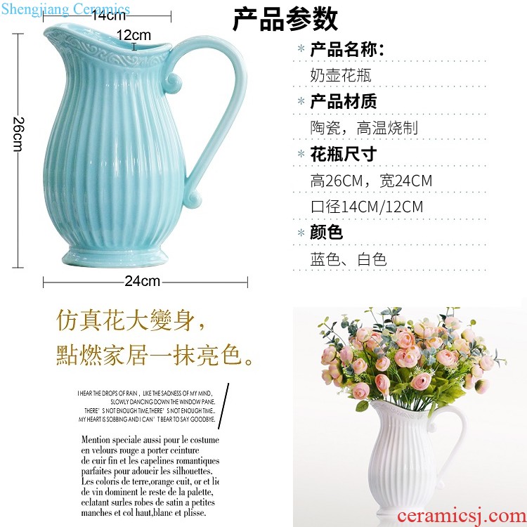 Jingdezhen ceramics modern new Chinese style household adornment general pot vase furnishing articles rich ancient frame sitting room porch