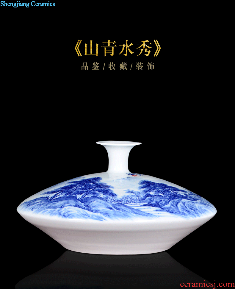 Jingdezhen ceramic handicraftsmen scroll painting and calligraphy calligraphy and painting cylinder cylinder study large sitting room adornment is placed ground vase