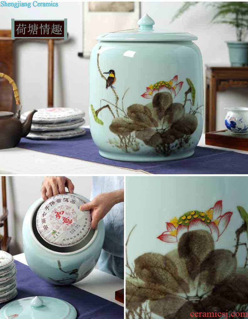 Jingdezhen ceramics furnishing articles Hand painted pastel wealth chun vases, flower The sitting room of Chinese style household ornaments