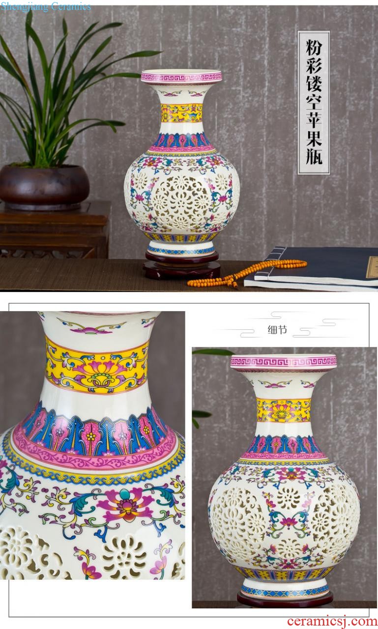 Jingdezhen ceramic vase furnishing articles porcelain vases, ceramic flower arranging flowers sitting room is contemporary and contracted household adornment