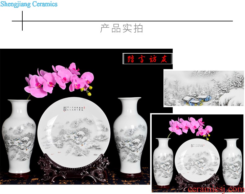 Jingdezhen ceramics fish tank Hand draw water lily bowl lotus lotus leaf frog turtle cylinder cylinder flowerpot furnishing articles hc - 113