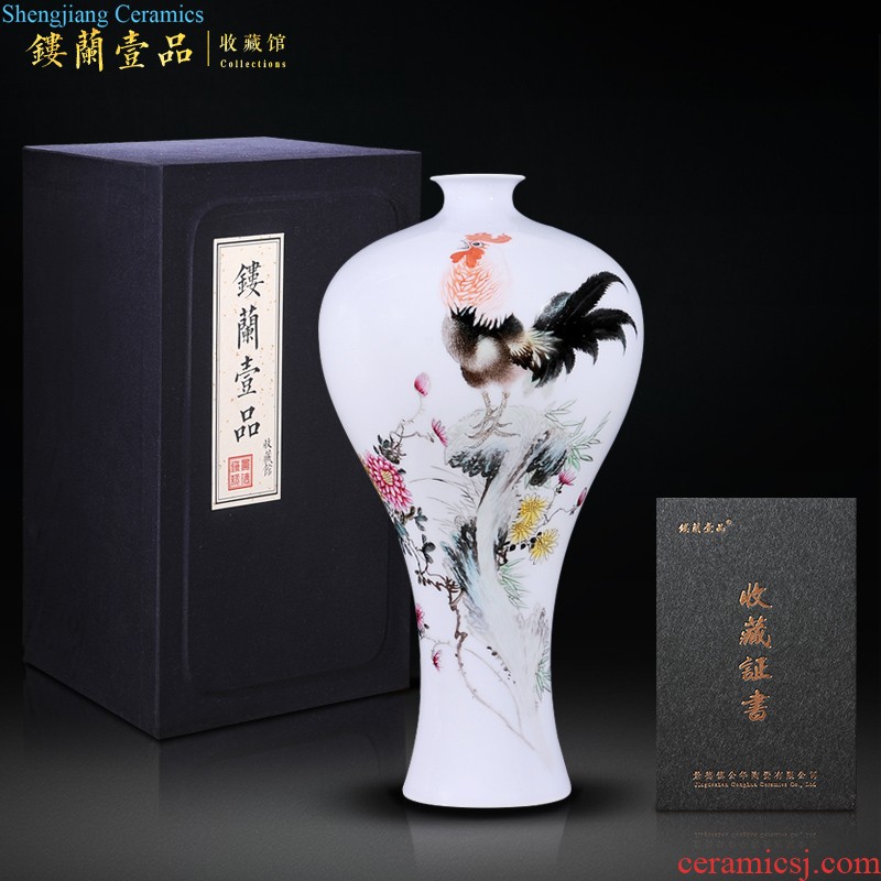 Jingdezhen ceramics hand-painted dried flowers of blue and white porcelain vase new porch collections of Chinese style household adornment furnishing articles