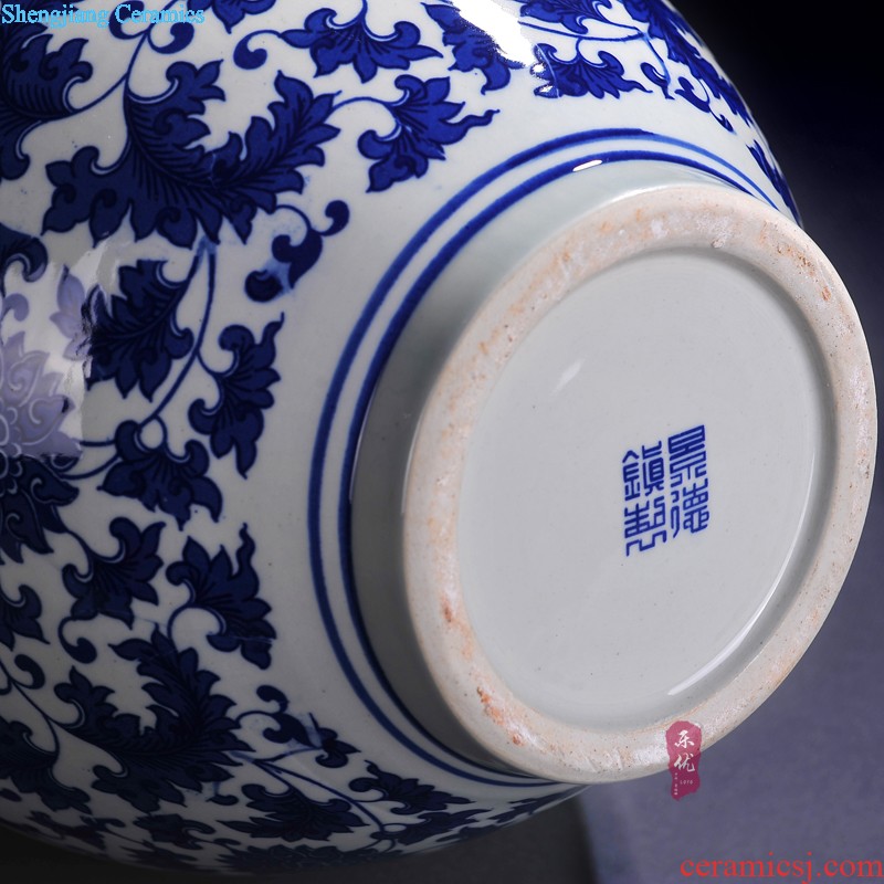 Jingdezhen ceramics Famous general hand-painted color glaze powder enamel pot vase handicraft furnishing articles in the living room