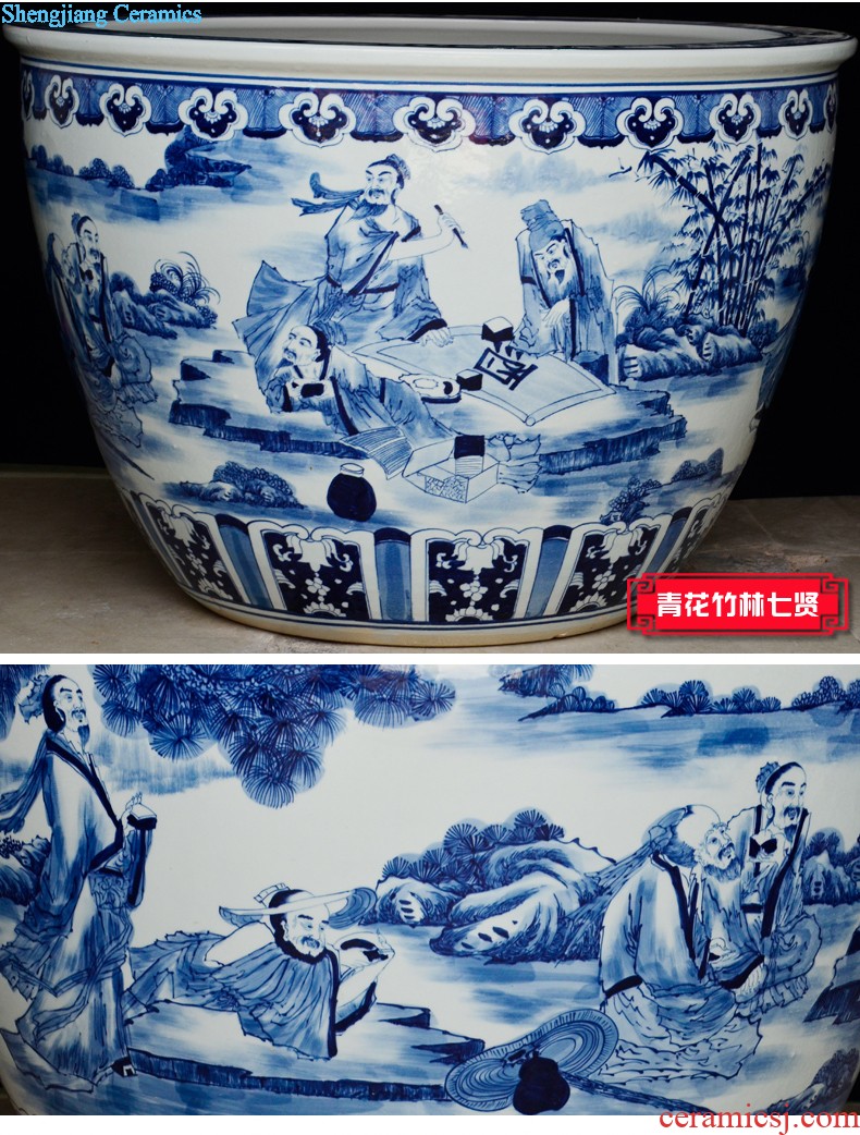 Jingdezhen ceramics zen three-piece floret bottle of flower arrangement, sitting room of Chinese style household decorations crafts