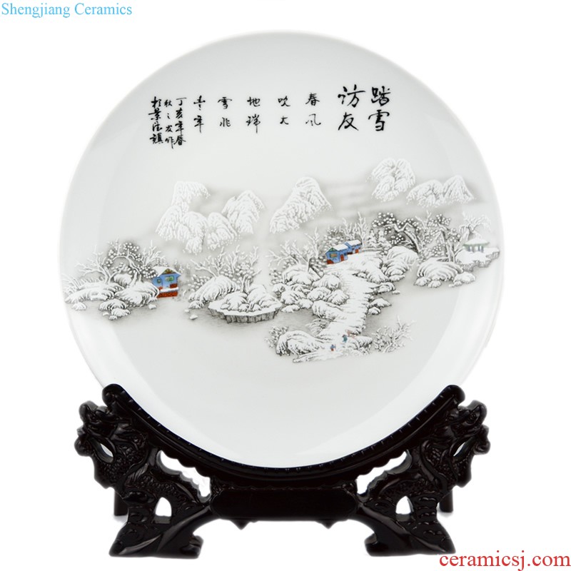 Jingdezhen ceramics Antique Chinese blue and white porcelain vase sitting room home flower arranging rich ancient frame handicraft furnishing articles