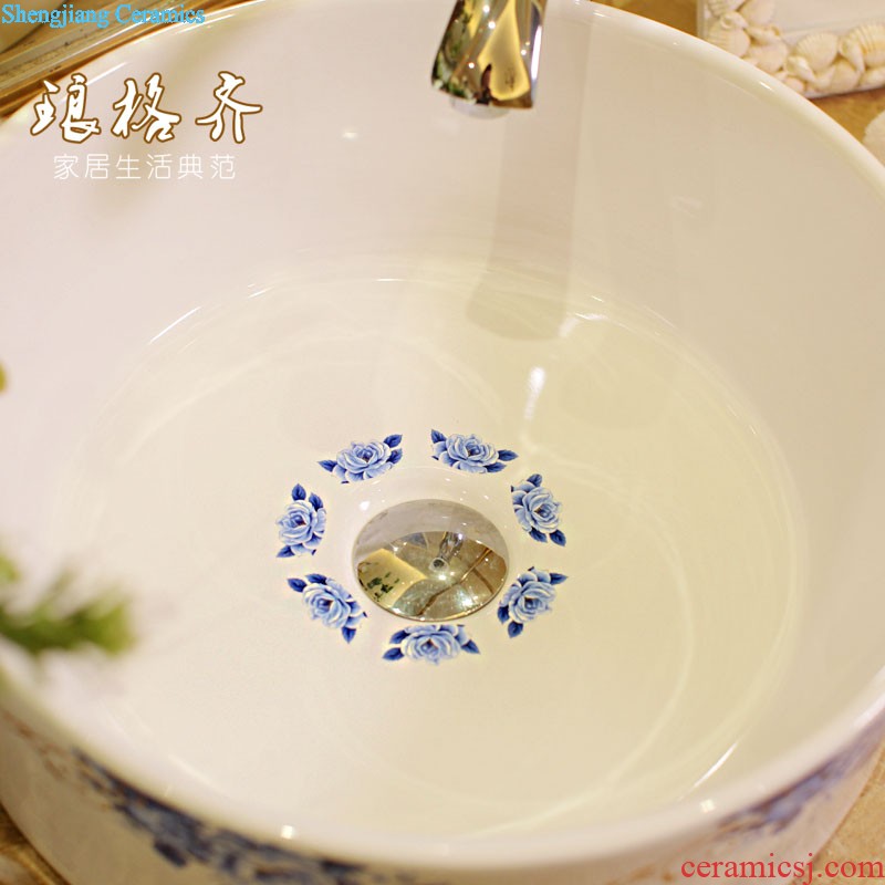 The package mail on bonsai, ceramic lavabo that defend bath lavatory basin art basin piece of blue