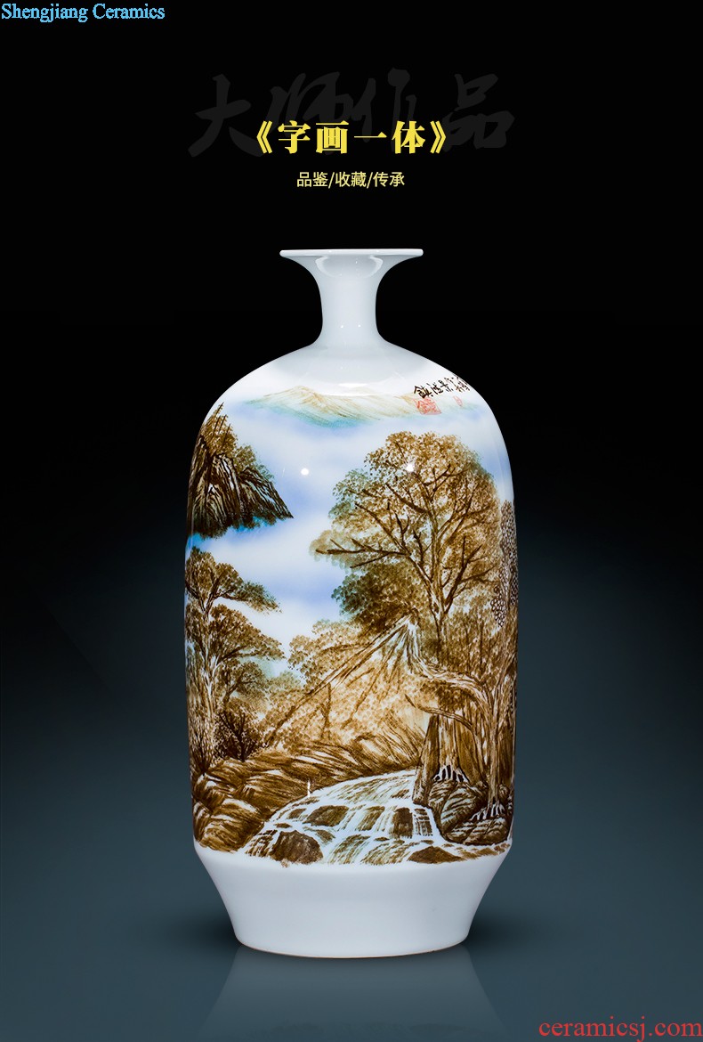 Jingdezhen ceramic hand-painted furnishing articles of large blue and white porcelain vase splendid sunvo sitting room adornment handicraft decoration