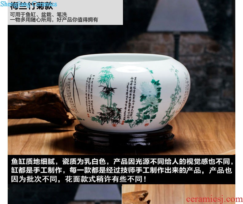 Cb123 jingdezhen ceramics floret bottle of flower arrangement sitting room of contemporary and contracted household adornment lucky bamboo furnishing articles