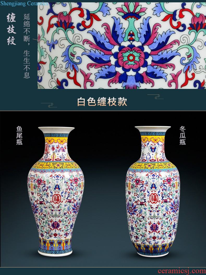 Jingdezhen ceramics vases, flower arranging small place Chinese arts and crafts home sitting room TV ark adornment ornament