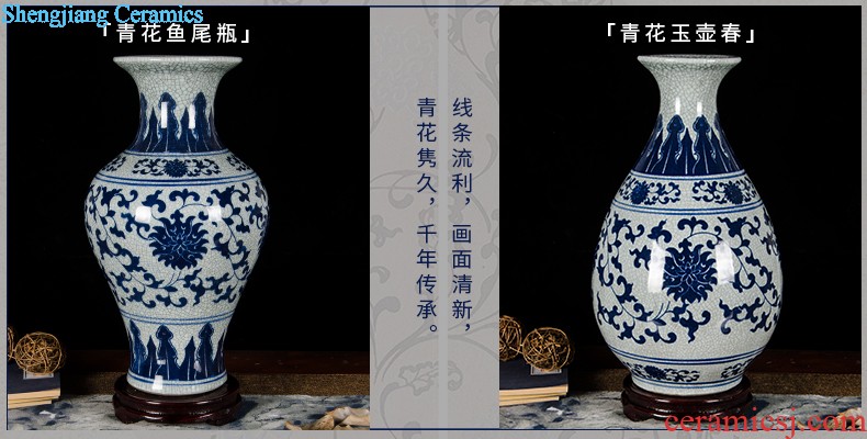 Aj207 jingdezhen ceramics European large vases, flower arranging TV ark adornment is placed large living room