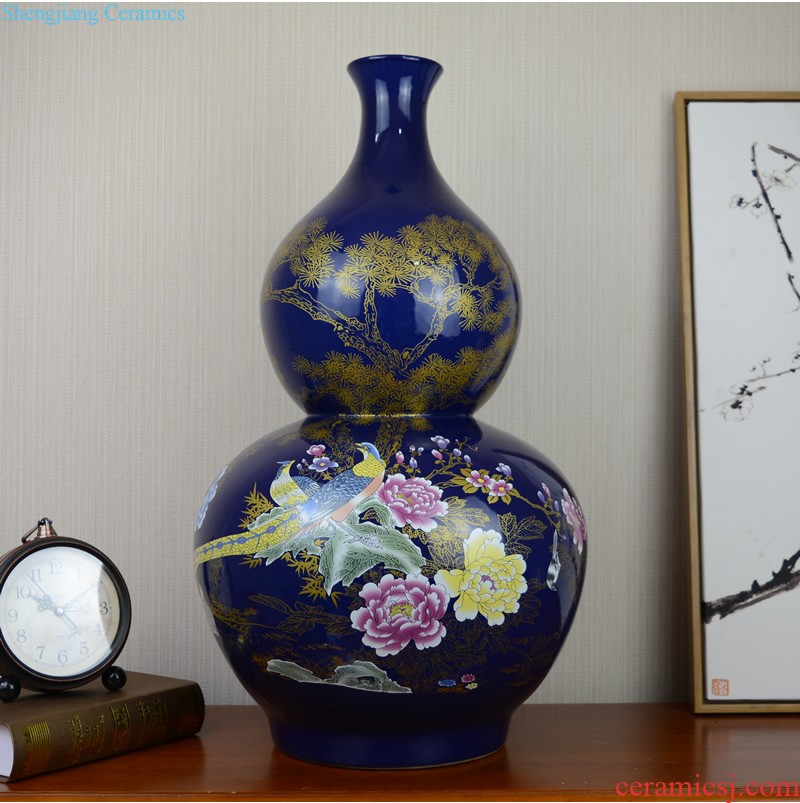 Jingdezhen ceramics hand-painted vases, large living room club hotel Chinese style household soft adornment porch place