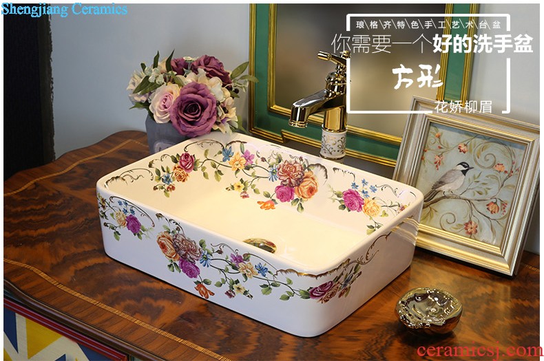 The package mail on bonsai, ceramic lavabo that defend bath lavatory basin art basin of elliptic small Roman