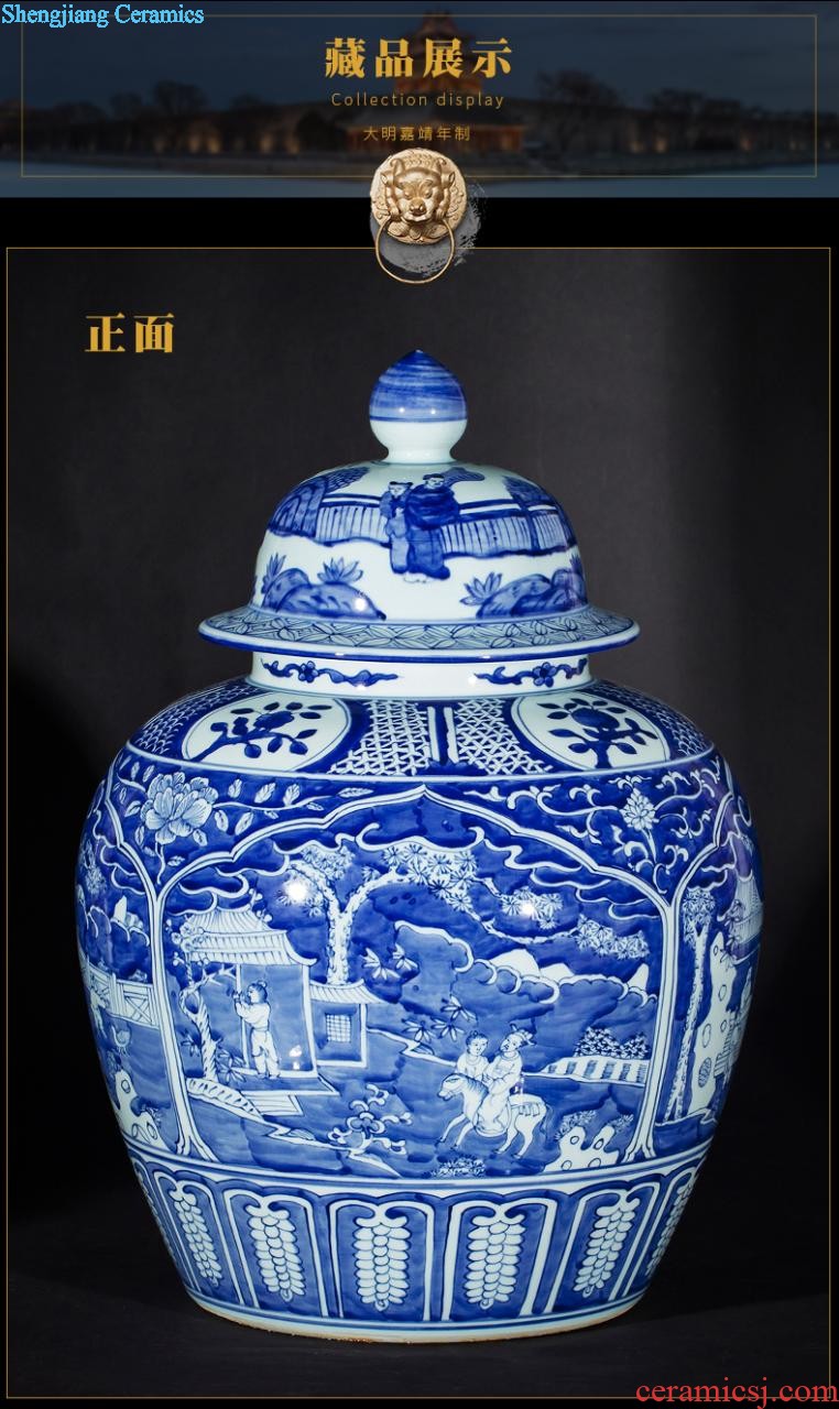 Jingdezhen ceramic hand-painted pastel vases, flower arranging furnishing articles Tong qu process household act the role ofing is tasted Chinese style the sitting room porch