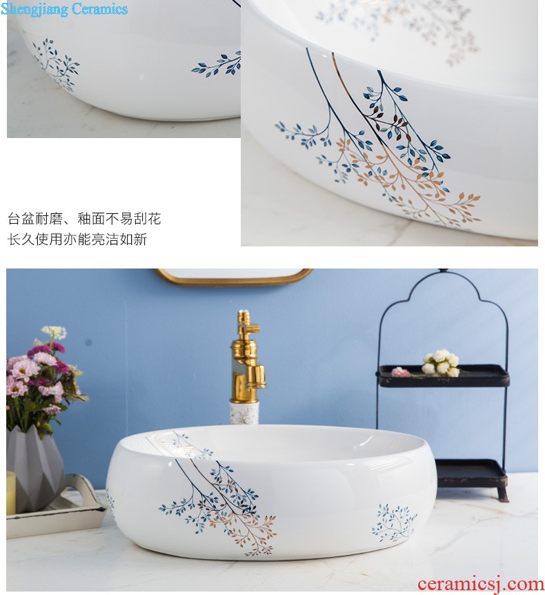 Post, neat toilet ceramic basin on the one-piece lavatory basin that wash a face to wash your hands wing frosted blue and white