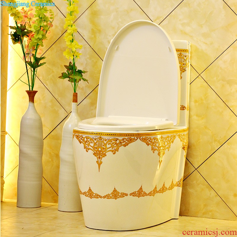 M beautiful European art ceramic toilet stage basin sink lavatory basin that wash a face Fangyuan fruit-green glaze